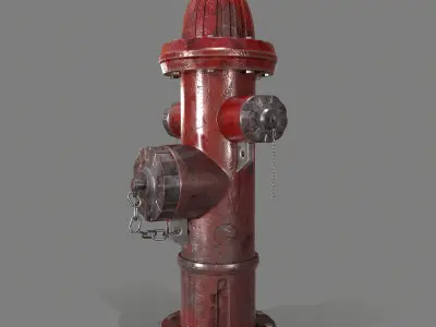 fire-hydrant fire hydrant Low-poly 3D model