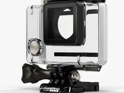 GoPro HERO4 Waterproof Housing Low-poly 3D model