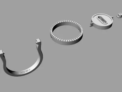 Messika Ring Gold 3D print model