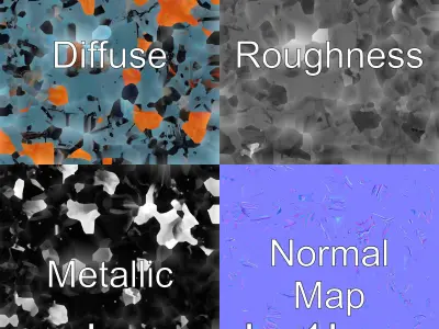 Futuristic Mechanical Horse with Neon Mane Low-poly 3D model