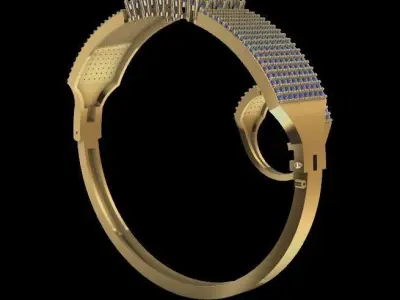 bracelet with ring 3D print model
