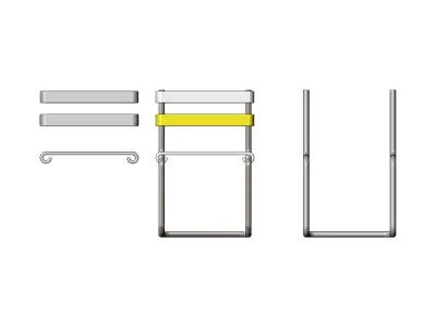 Miniature garden chair mockup 3D print model