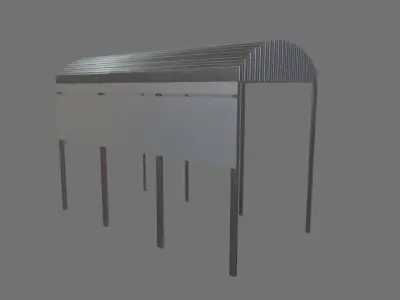 Stainless Roof Low-poly 3D model