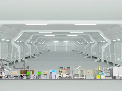 Air conditioning packaging automatic production line  3D model