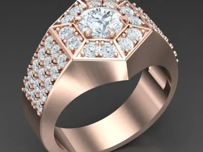 Luxury Men Rings Designs 5MR082 3D print model