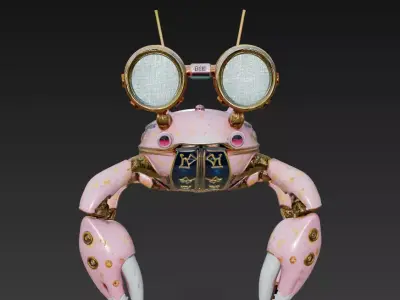 Luxury Mecha Crab - Fashion Robotic Sculpture 3D Model 3D print model