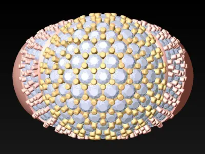 Diamond Ring - Womens Rings - GN283 3D print model