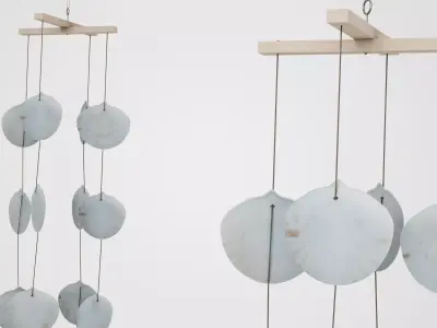 Sea Shell Wind Chime Low-poly 3D model
