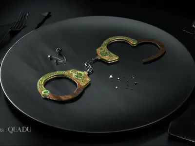 Handcuffs luxury  3D model
