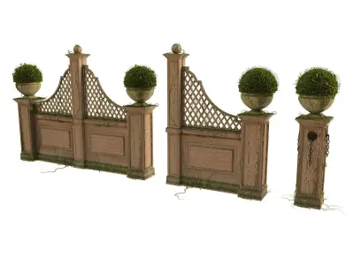 Pergola for the park 3D model