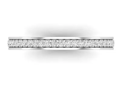 AV 608 Ladies Eternity Anniversary Stackable Ring Wedding Band 3D print model