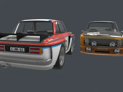 Rallyscool car  Low-poly 3D model