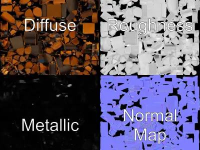 Firewood Stack D Model Pack with Versatile Detail Low-poly 3D model