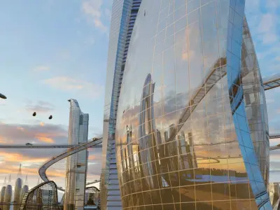 futuristic city 3D model