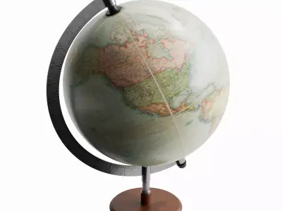 Desk Globe Metal 3D model