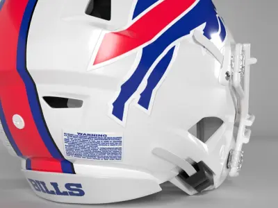 BUFFALO BILLS Helmet Football AFC EAST PBR updated 2025 3D model