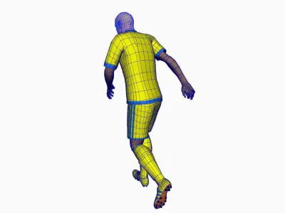 Soccer Player Rigged Low-poly 3D model