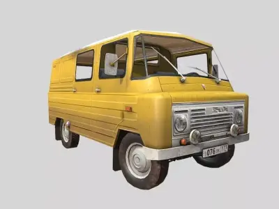  car ZUK  lowpoly  Low-poly 3D model