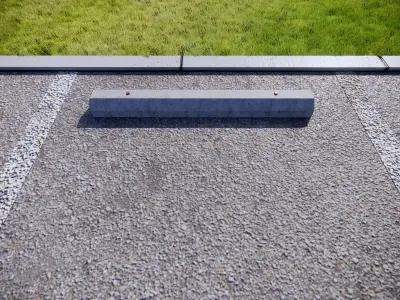 Concrete Parking Stop Free low-poly 3D model