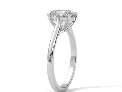 solitaire ring with detail images and 360 render videos 60 3D print model