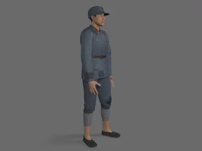 Chinese avatar Low-poly 3D model