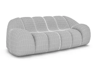 3D sofa garden 3d Low-poly 3D model