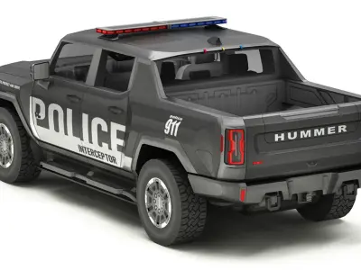 Car Police 8 Low-poly 3D model