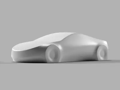 Minimalistic car figurine 3D print model