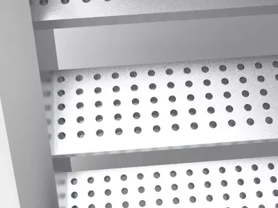 stairs metal staircase Free low-poly 3D model