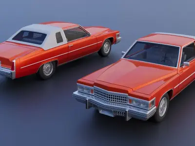 Cadillac Coupe Deville 1977 3D print model