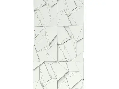 Cracked Metal Wall Panel 3D model