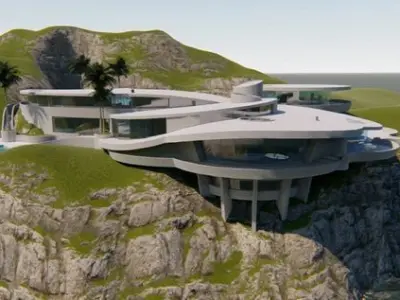 Real Tony Stark Mansion 3D Low-poly 3D model