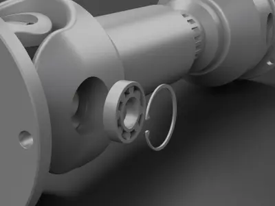 Shaft metal 3D model