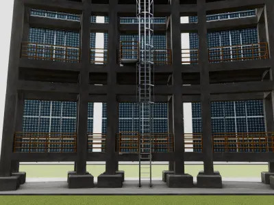 Solar Concrete Tower Type-2 3D model
