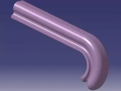 Stair handrail STL-file for CNC-mashine 3D print model