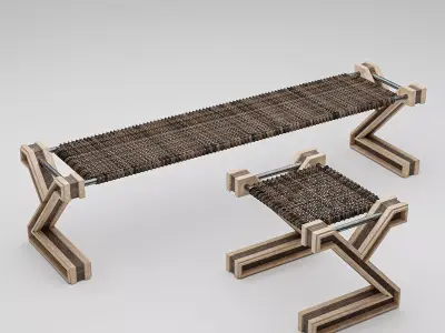 Tulum Resting Chairs 3D model