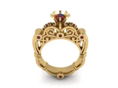 luxury Jewelry ring  3D print model