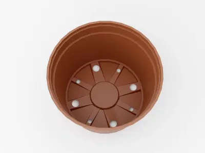 Garden Growing Flowerpot  Low-poly 3D model