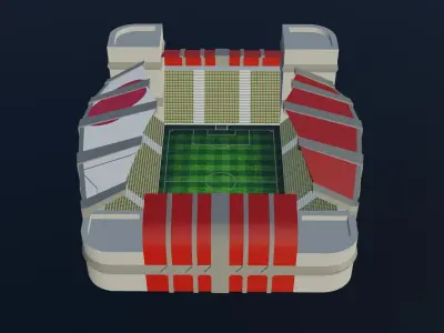 Football Stadium - Japan Low-poly 3D model