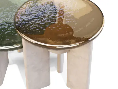 Paolo Castelli Lens - Coffee and Side Table 3D model