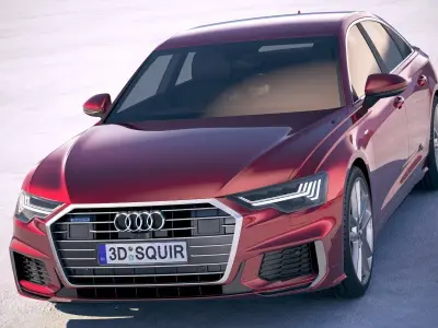 Audi A6 sedan S-Line 2019 3D model