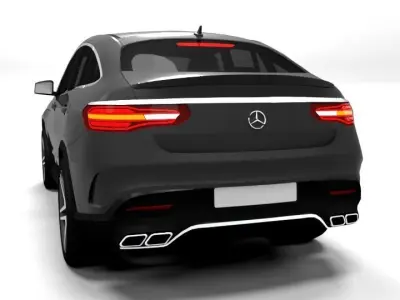 MERCEDES GLE AMG 63 COUPE 2016 LOWPOLY Low-poly 3D model