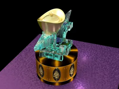Chinese gold Ingot  3D model