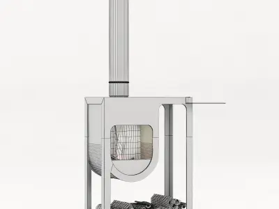 Harrie Leenders spot fireplace 3D model