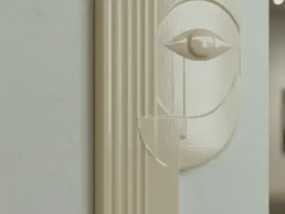 Luxury MDF Wall Relief Panel Modern 3D print model