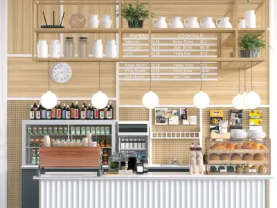 Coffee Kiosk 11 3D model