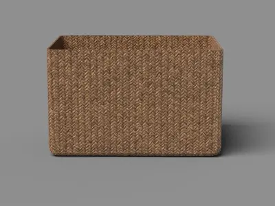Woven Basket Low-poly 3D model