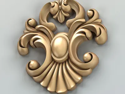 Carved decor central 046 3D model