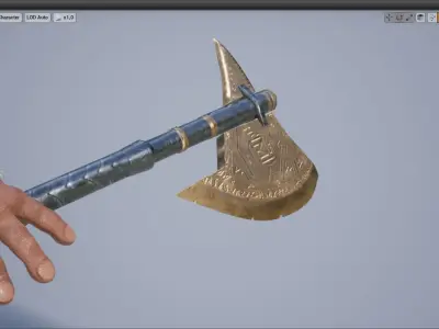 Dwarf Fighter Low-poly 3D model