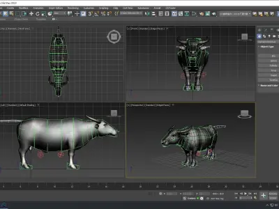 Buffalo Low-poly 3D model buy